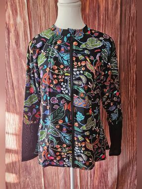 NWT Venus Long Sleeve Swim Cover Top With Pockets Size XL